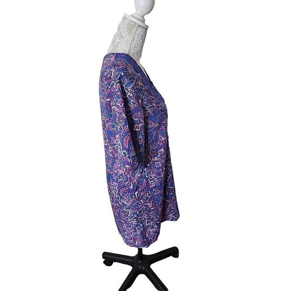 ALYA Womens Boho Mini Dress Floral Print Size Festival Style Small Swim Coverup - Picture 3 of 8